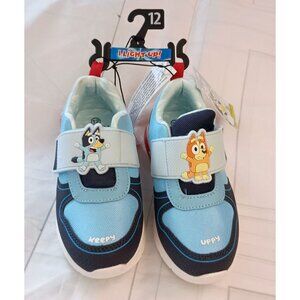 Bluey Toddler Light Up Sneakers Shoes Size 12 Ground Up Blue White NWT